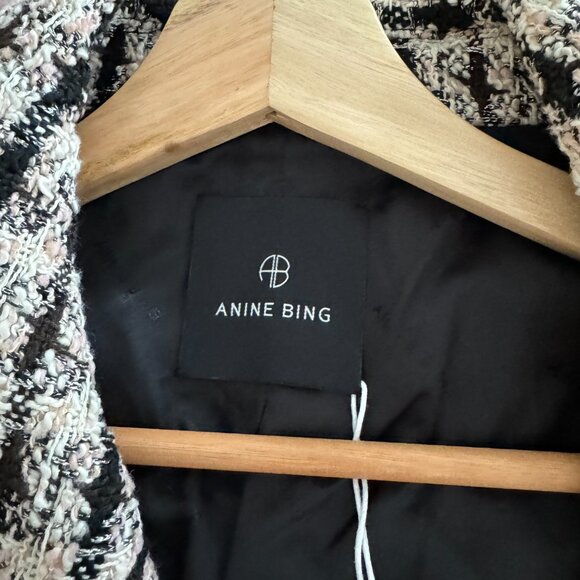 Anine Bing Diana Blazer Apricot Tweet NWT Size Large - Picture 3 of 8